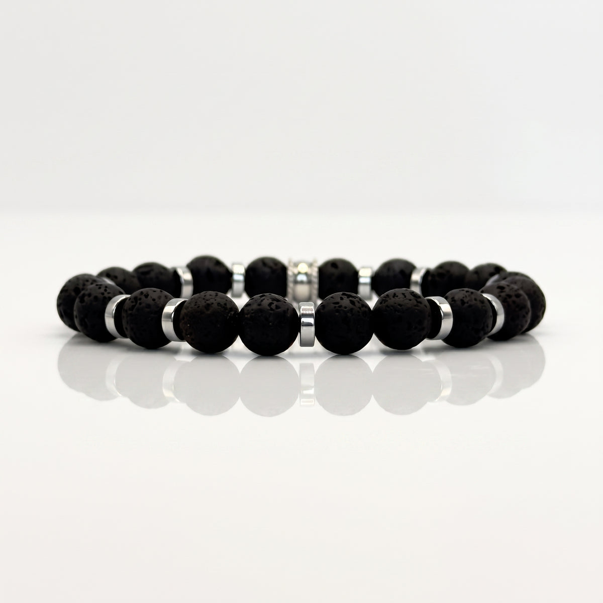 Bracelet Homme en Pierres de Lave