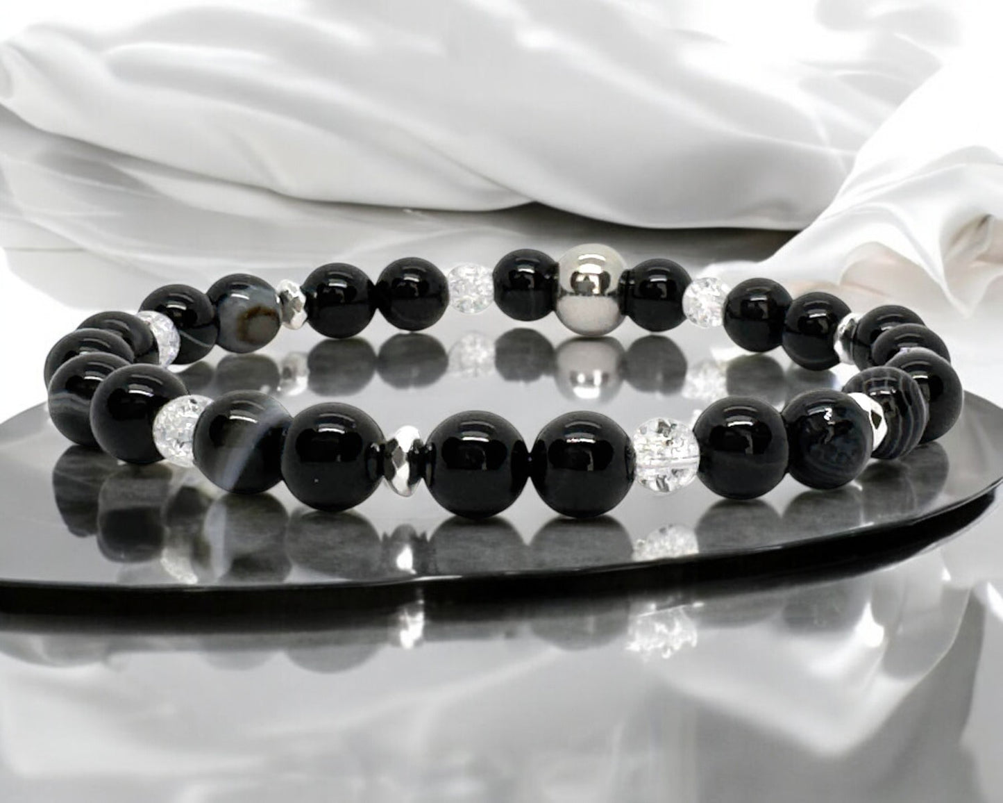 Bracelet Femme - Agate Noir