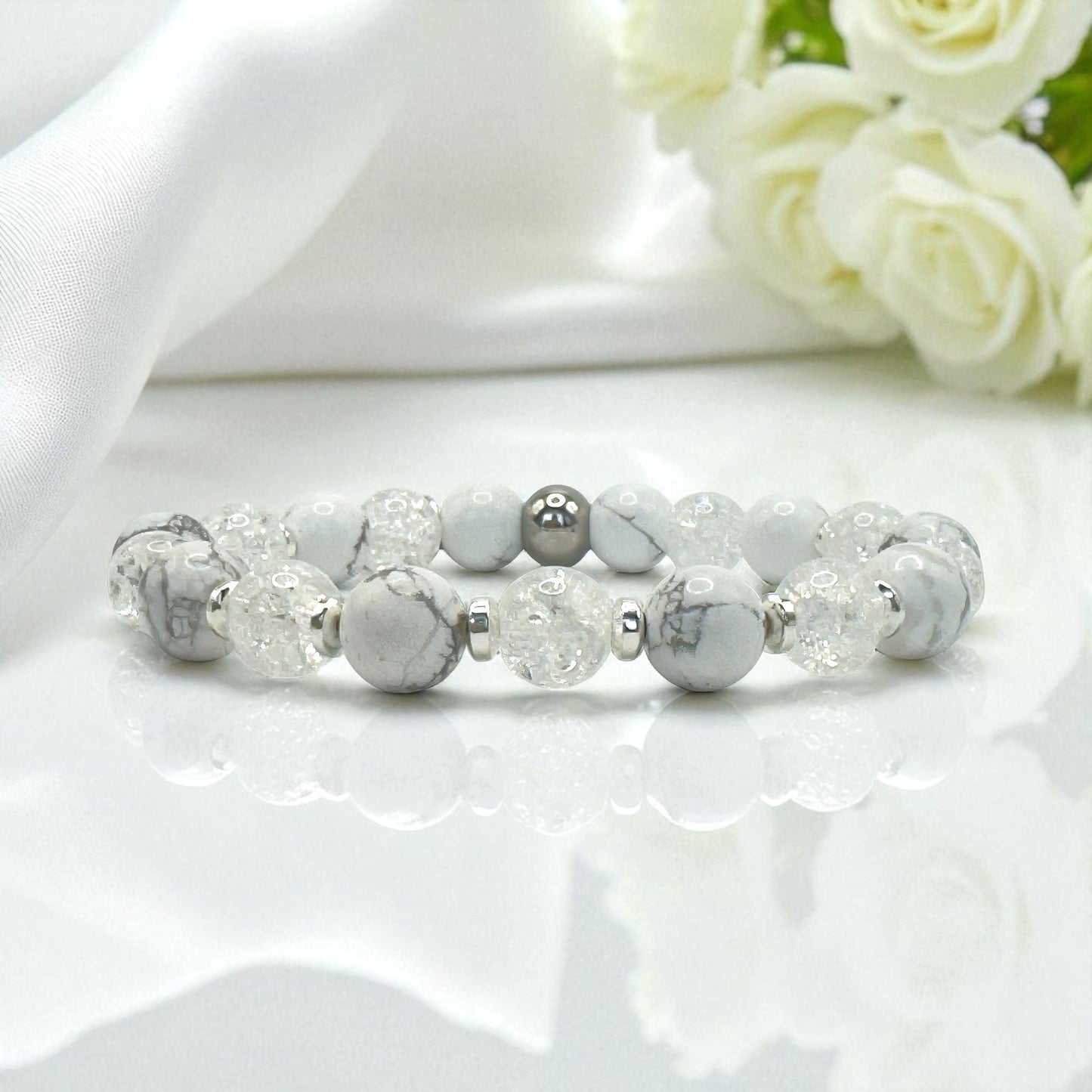 Bracelet Femme - Howlite White