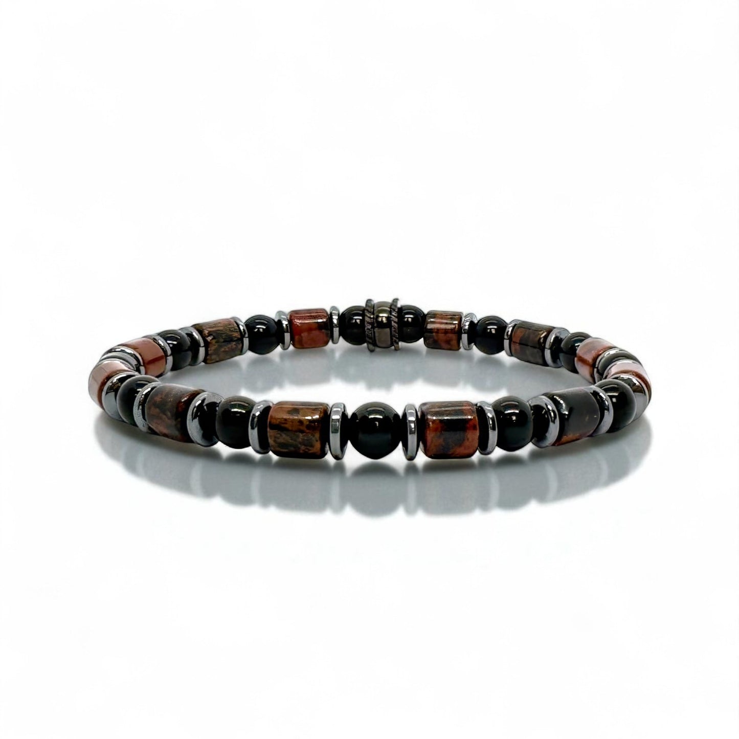 Bracelet Homme - Obsidienne Golden Swan