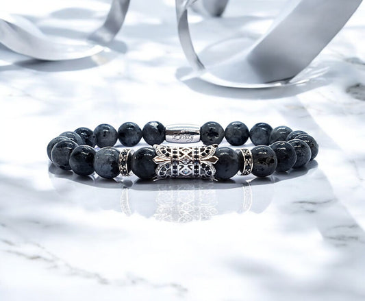 Bracelet Homme - Labradorite Noir