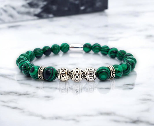 Bracelet Homme - Malachite Trio