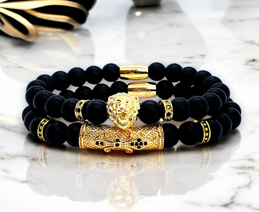 Bracelets Homme - Onyx Noir Duo