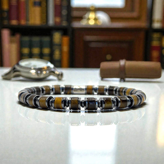 Bracelet Homme - Œil de Tigre III