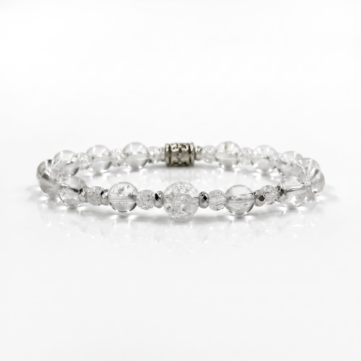 Bracelet Femme en Quartz Transparent – Cristal de Roche
