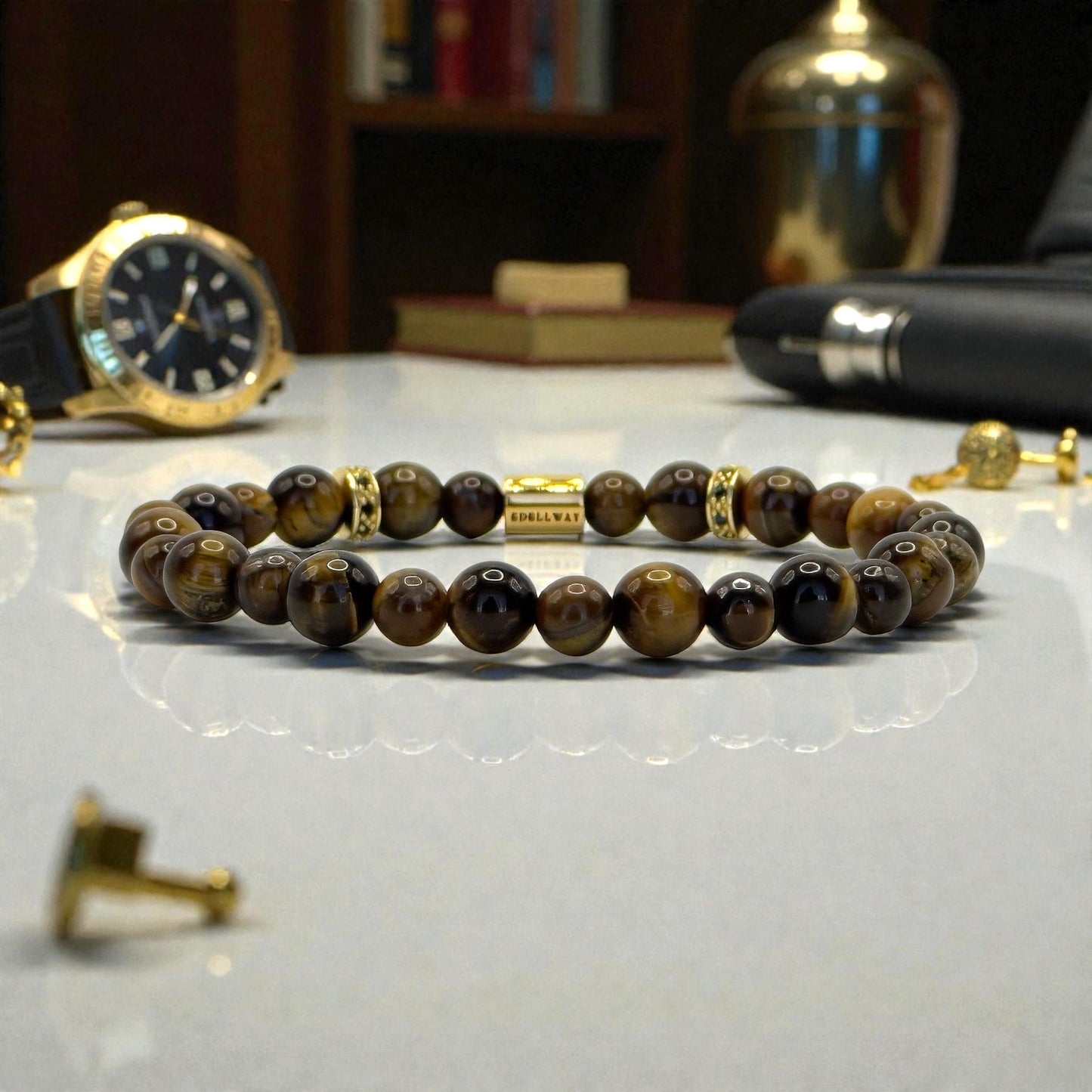 Bracelet Homme - Œil de Tigre II