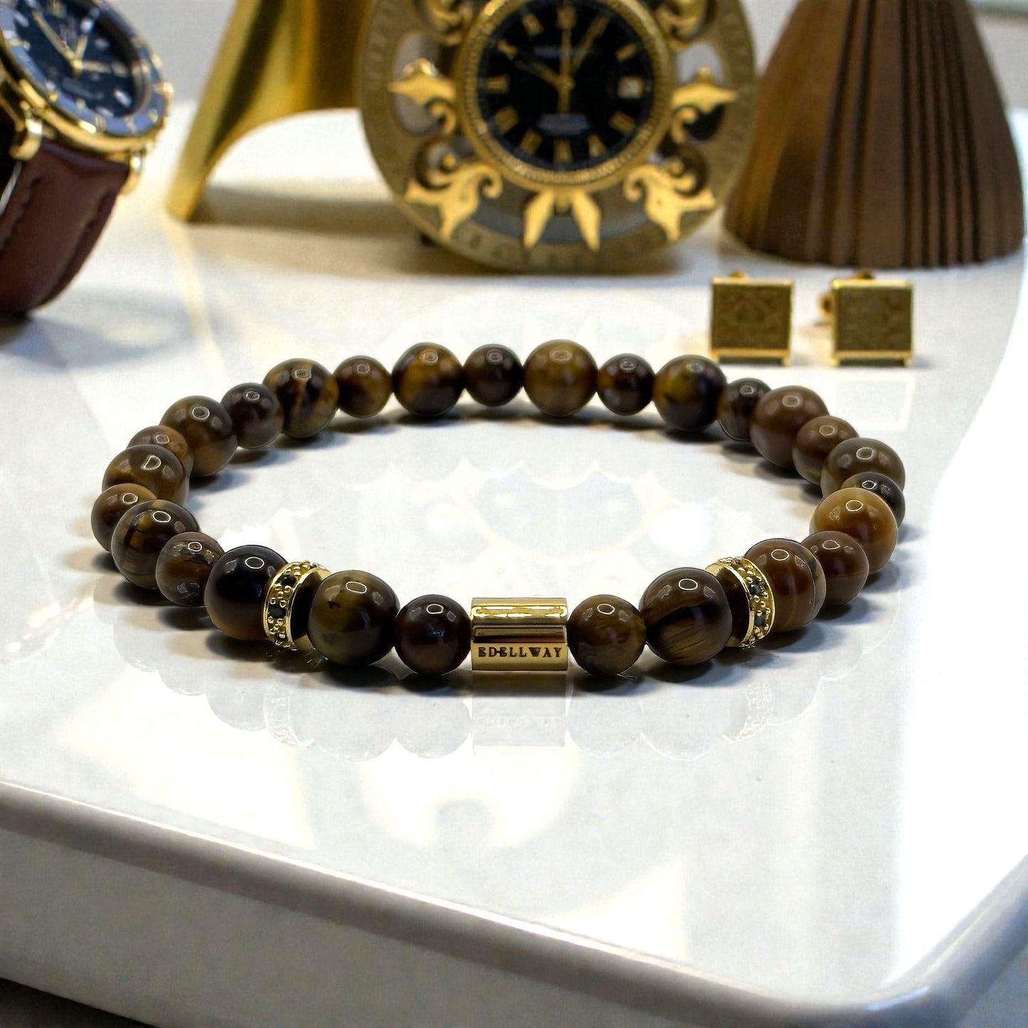 Bracelet Homme - Œil de Tigre II