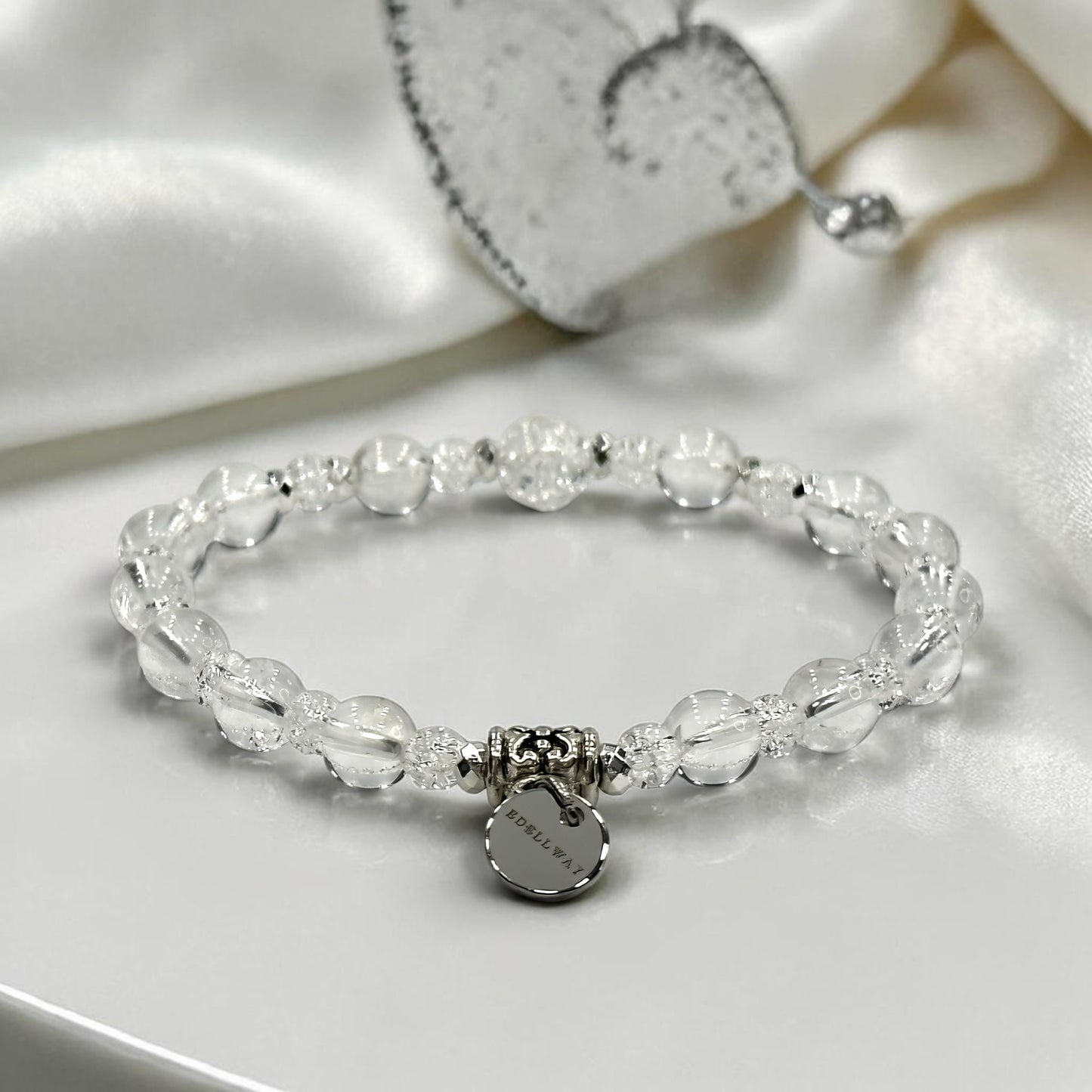 Bracelet Femme en Quartz Transparent – Cristal de Roche