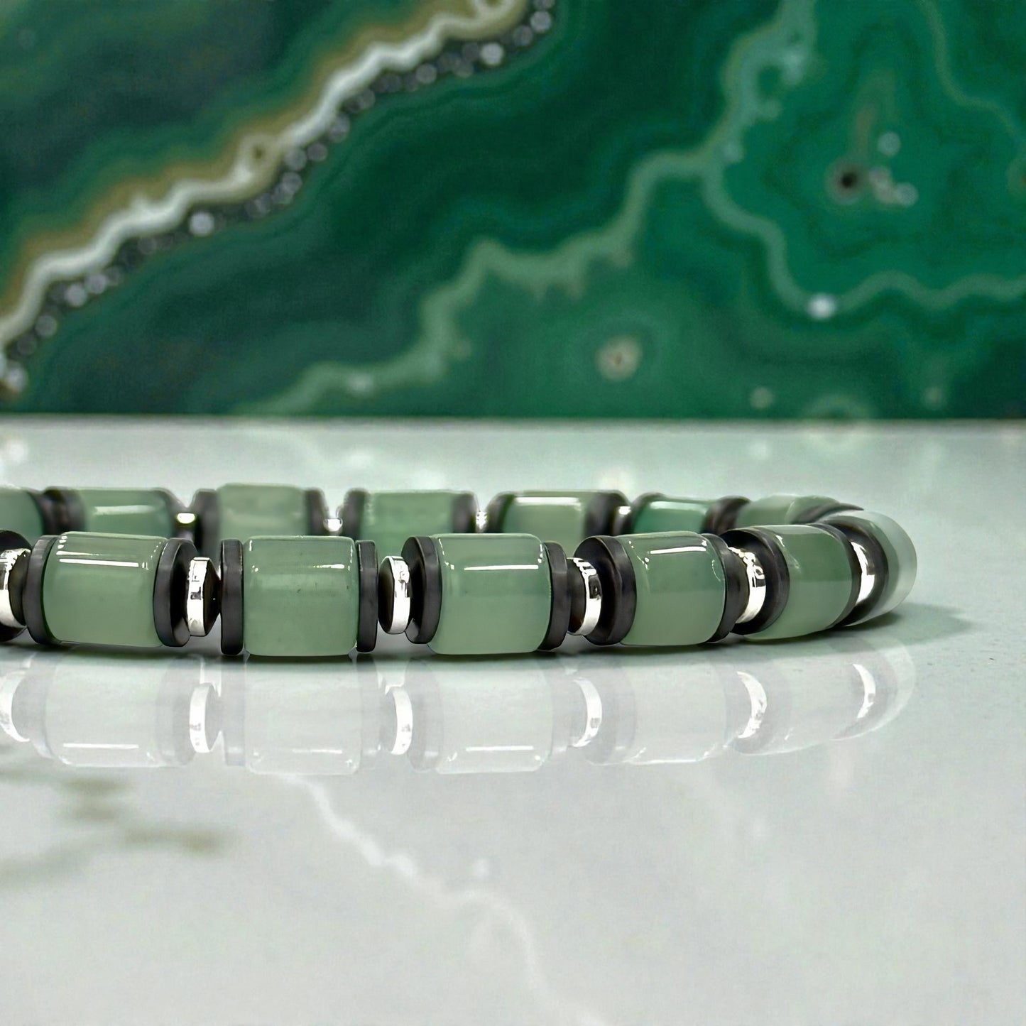 Bracelet Homme en Aventurine Verte