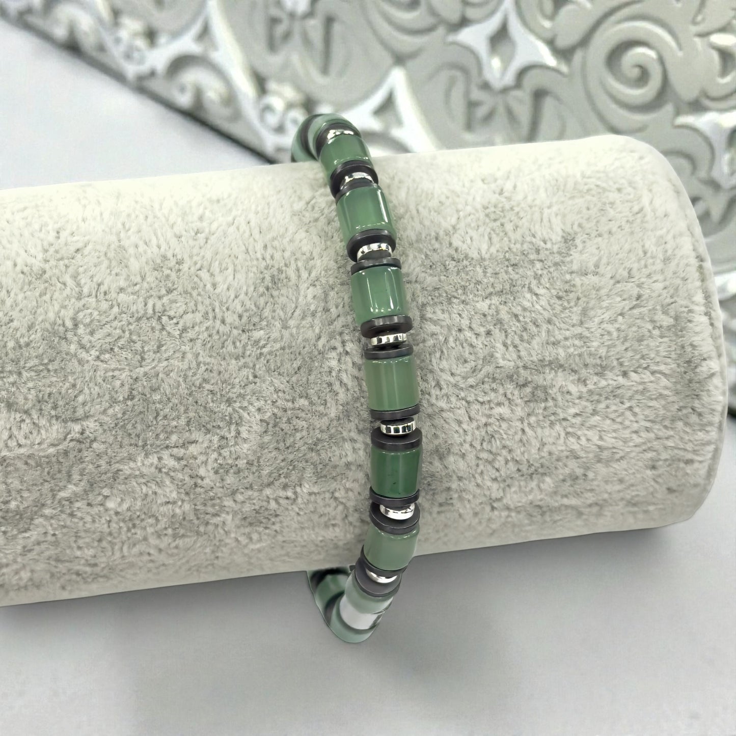 Bracelet Homme en Aventurine Verte