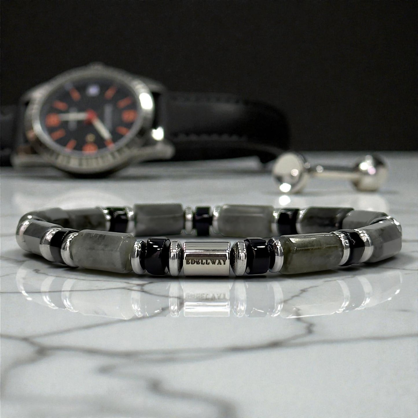 Bracelet Homme - Labradorite Grise