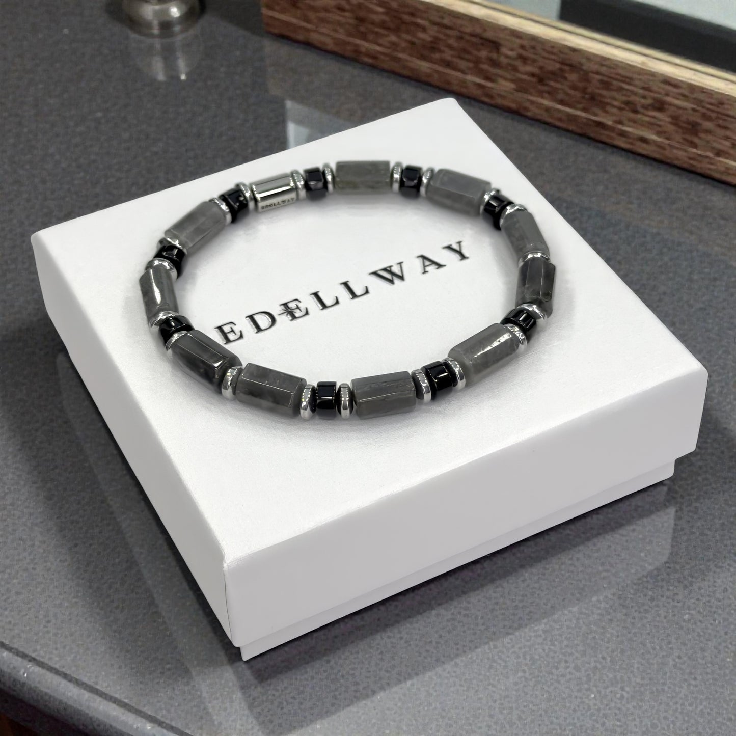 Bracelet Homme - Labradorite Grise