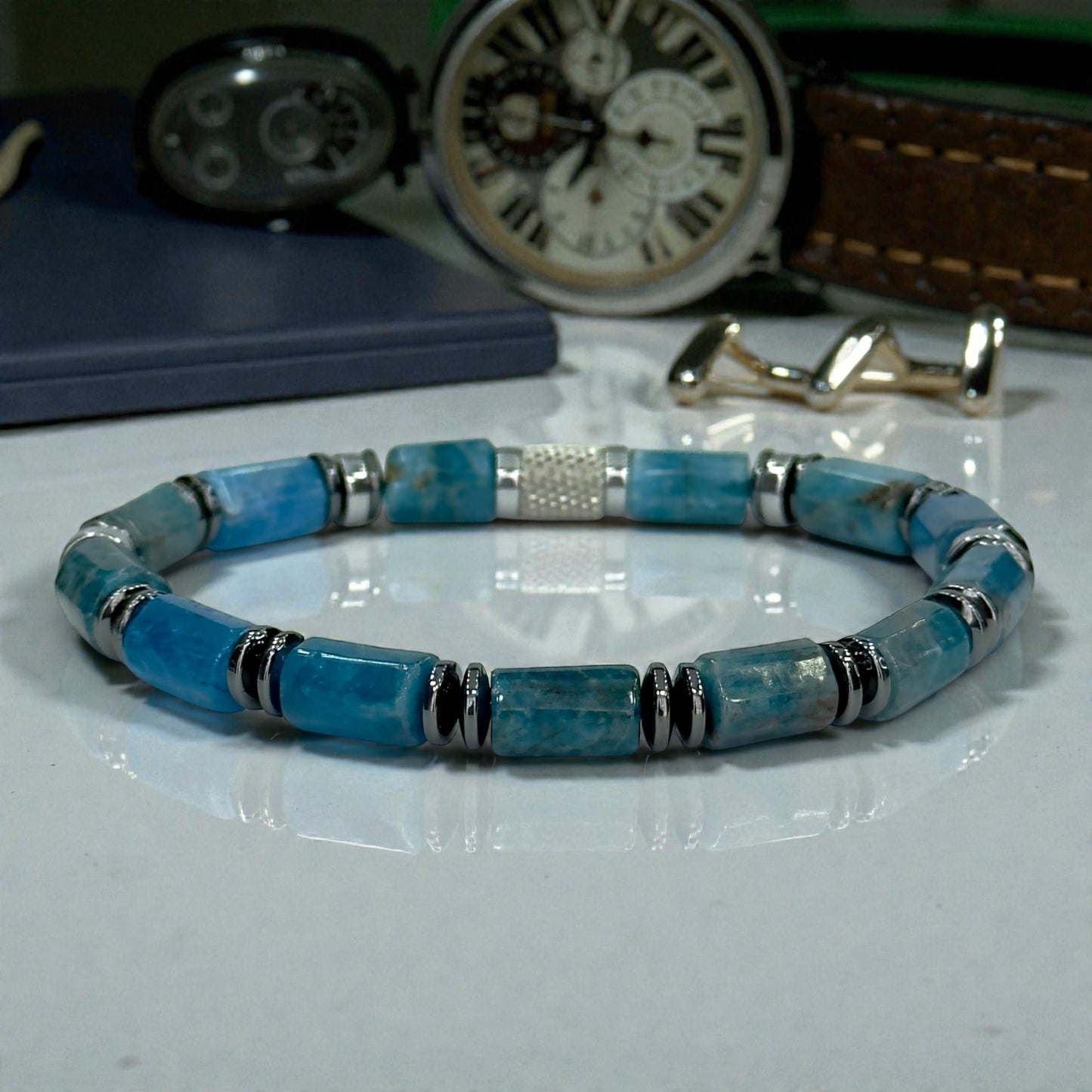Bracelet Homme en Apatite