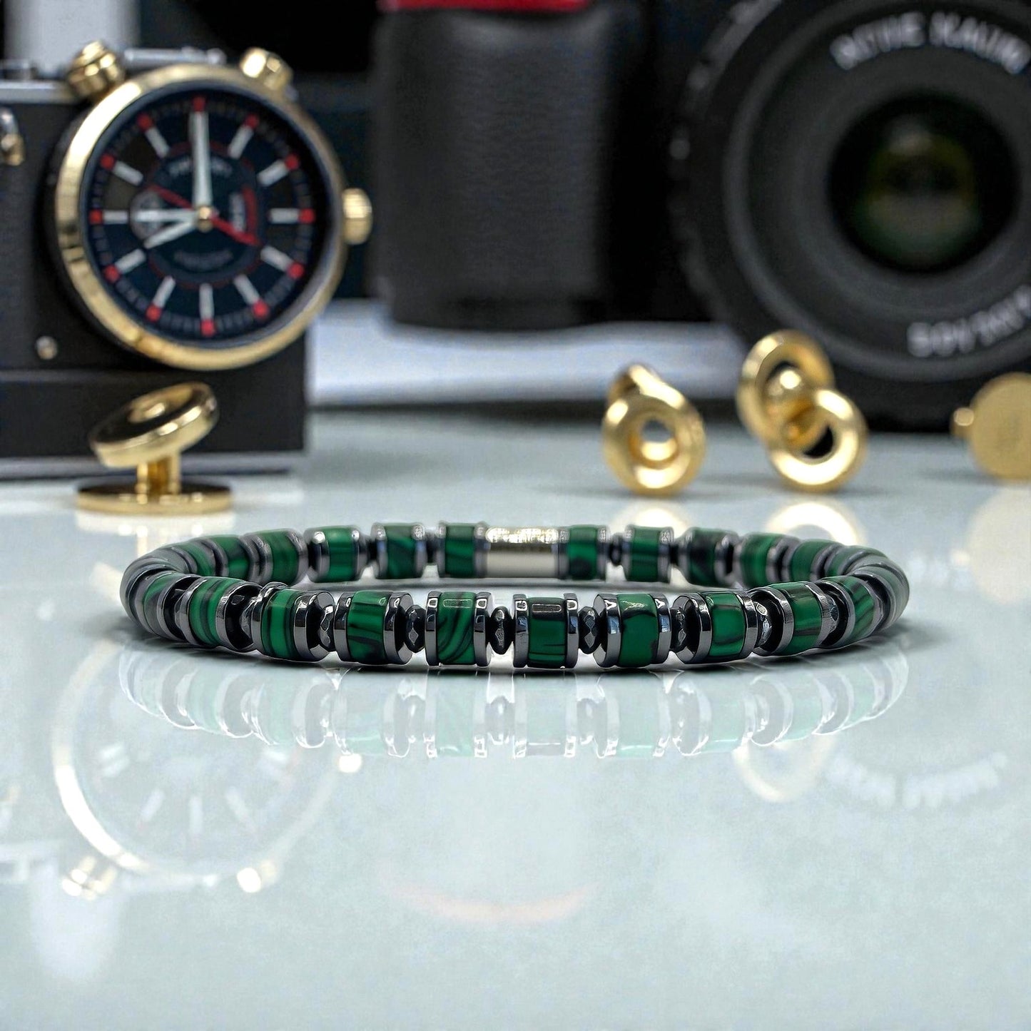 Bracelet Homme - Malachite II