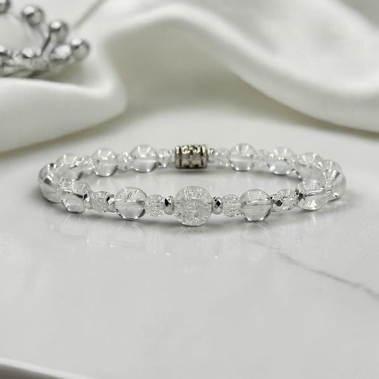Bracelet Femme en Quartz Transparent – Cristal de Roche
