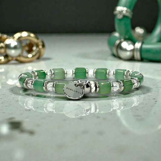 Bracelet de style vintage pour femme en jade vert de Taiwan Bracelet de style vintage pour femme en jade vert de Taiwan