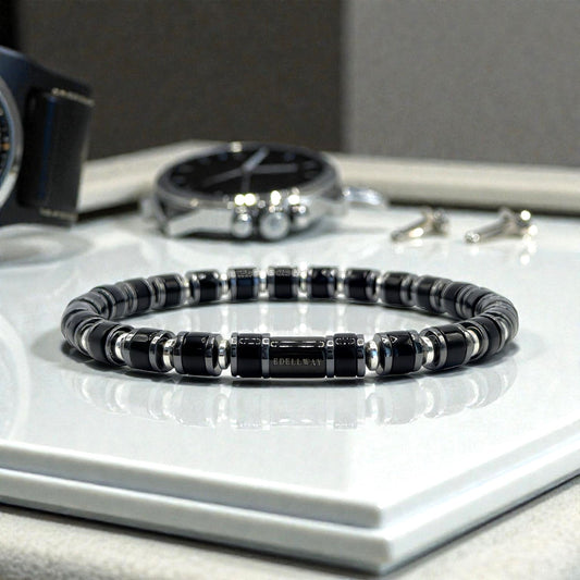 Bracelet Homme – Agate Noire