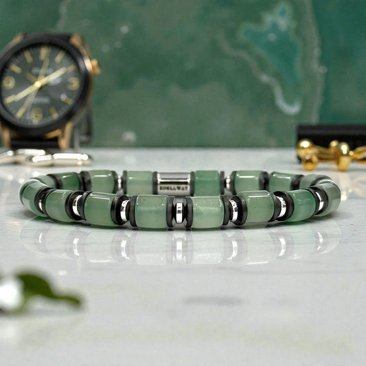 Bracelet Homme en Aventurine Verte