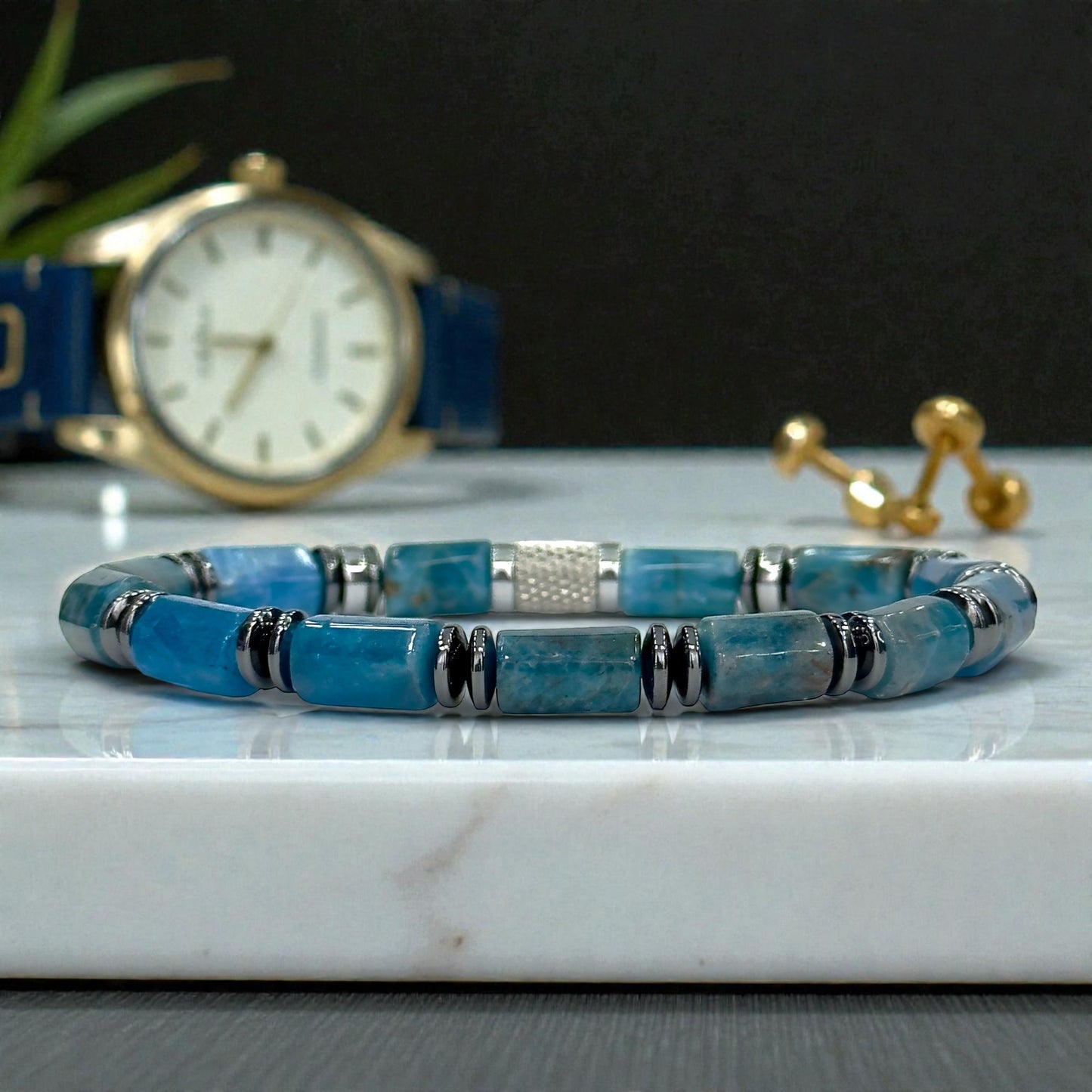 Bracelet Homme en Apatite