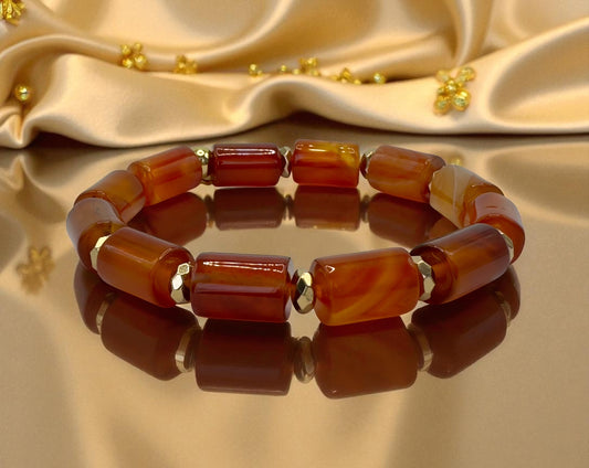 Bracelet Femme - Agate Rouge