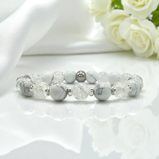 Bracelet Femme - Howlite White